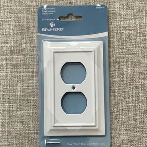 White wall outlet cover